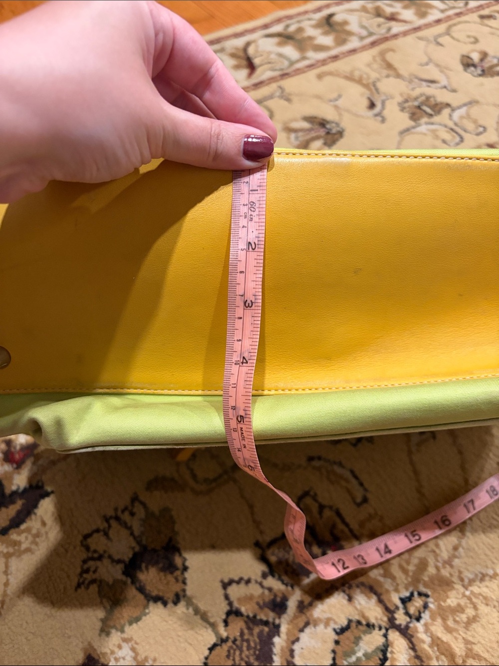 Rare Coach Yellow and Green Shoulder Bag with Soho Buckle and Turnlocks 9367 - Picture 9 of 12